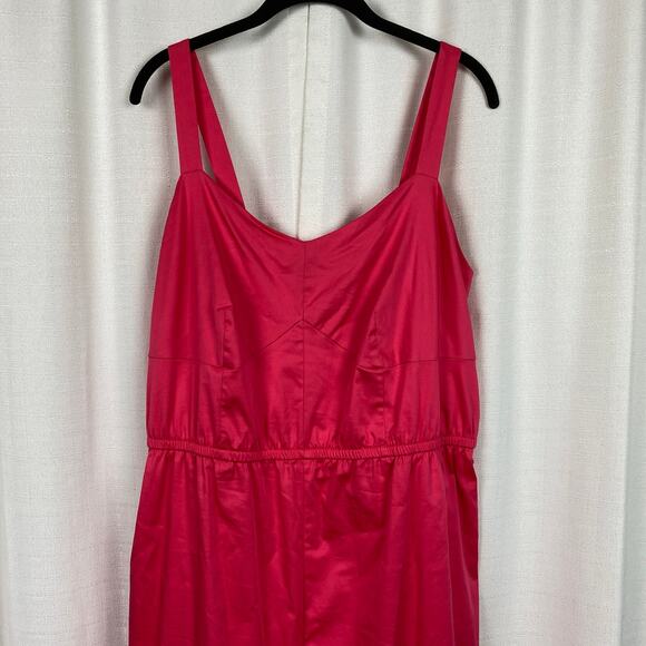 Lane Bryant Hot Pink Full Length Jumpsuit Sz.14W - Picture 2 of 13